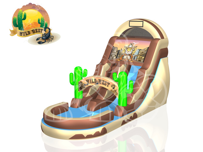 Western Theme Slide 19' Bounce House Waterslide WET or DRY, Rentals in